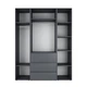 Шкаф распашной комбинированый №1 Light 1600x500x2200 Графит серый (GALTK017000000) - изображение 2