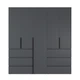 Шкаф распашной комбинированый №3 Light 2000x500x2200 Графит серый (GALTK037000000) - изображение 1