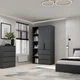 Шкаф распашной комбинированый №7 Light 1200x500x2200 Графит серый (GALTK077000000) - изображение 3