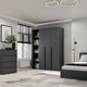 Шафа розпашна комбінована №16 Light 1600x500x2200 Графіт сірий (GALTK0167000000) - зображення 3