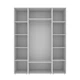 Шкаф распашной комбинированый №15 Light 1600x500x2200 Белый брилиант (GALTK0151000000) - изображение 2