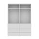 Шкаф распашной комбинированый №10 Light 1600x500x2200 Белый брилиант (GALTK0101000000) - изображение 2