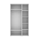 Шкаф распашной комбинированый №12 Light 1200x500x2200 Белый брилиант (GALTK0121000000) - изображение 2