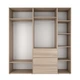 Шкаф распашной комбинированый №4 Light 2000x500x2200 Дуб сонома светлый (GALTK0413000000) - изображение 2