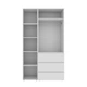 Шкаф распашной комбинированый №7 Light 1200x500x2200 Белый брилиант (GALTK071000000) - изображение 2