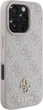 Etui plecki Guess 4G Small Classic MagSafe do Apple iPhone 16 Pro Pink (GUHMP16LP4SM4MP) - obraz 4