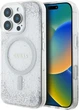 Etui plecki Guess Resin Gradient Glitter MagSafe do Apple iPhone 16 Pro Max Silver (GUHMP16XRGRGES) - obraz 1