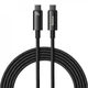 Кабель швидкого заряджання Type-C to Type-C Baseus Tungsten Gold 240W PD3.1 Fast Charging Data Cable (3m) black - зображення 1