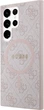 Etui plecki Guess 4G Collection Leather Metal Logo MagSafe do Samsung Galaxy S24 Ultra Pink (GUHMS24LG4GFRP) - obraz 3