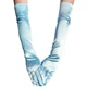 Довгі атласні рукавички honey fashion accessories s/m/l блакитні (30к048) - изображение 2