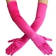 Довгі атласні рукавички honey fashion accessories s/m/l яскраво-рожевий (30к048) - зображення 2
