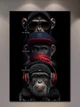 Картина на подарунок три горили - Gangster Monkey - 40х60 см - изображение 1