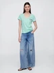 Футболка хлопковая женская GAP 425449780 2XL Зеленая (1159851859) - изображение 3