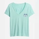 Футболка хлопковая женская GAP 425449780 2XL Зеленая (1159851859) - изображение 5