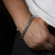 Серебряный браслет "Рамзес двойной" с чернением ширина 8 мм длина 21.5 см (К207/1) - изображение 2