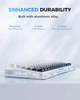 Клавиатура Беспроводная Gravastar Mercury K1 White Игровая Механическая. 2.4G/Bluetooth/Кабель. АЛЮМИНИЕВЫЙ Корпус. Hot-Swap. Батарея 8000mAh. RGB Подсветка Корпуса. Kailh Cherry Pink - изображение 5