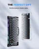 Клавиатура Беспроводная Gravastar Mercury K1 Black Игровая Механическая. 2.4G/Bluetooth/Кабель. АЛЮМИНИЕВЫЙ Корпус. Hot-Swap. Батарея 8000mAh. RGB Подсветка Корпуса. Kailh Cherry Pink - изображение 9