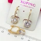 Сережки Xuping Jewelry довжина 2.5см ширина 1см медичне золото позолота 18К с1523 - зображення 3