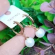 Серьги Xuping Jewelry длина 3.2см жемчуг 10мм медицинское золото позолота 18К с1512 - изображение 3
