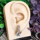 Серьги Xuping Jewelry длина 2.1см ширина 8мм медицинское золото позолота 18К с1559 - изображение 5