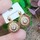 Сережки Xuping Jewelry довжина 2см ширина 1.5см медичне золото позолота 18К с1496 - зображення 3
