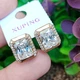 Серьги Xuping Jewelry длина 1.4см ширина 1.1см медицинское золото позолота 18К с1482 - изображение 3