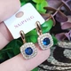 Серьги Xuping Jewelry длина 2.1см ширина 1.2см медицинское золото позолота 18К с1558 - изображение 3