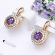 Серьги Xuping Jewelry длина 1.9см ширина 1.1см медицинское золото позолота 18К с1433 - изображение 1