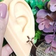 Серьги крестики Xuping Jewelry длина 2.4см ширина 1.1см медицинское золото позолота 18К с905 - изображение 5