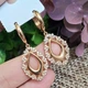 Серьги Xuping Jewelry длина 4.8см ширина 1см медицинское золото позолота 18К с1638 - изображение 3