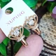 Сережки Xuping Jewelry довжина 1.8см ширина 1.2см медичне золото позолота 18К с1598 - зображення 4