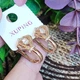 Сережки Xuping Jewelry довжина 1.8см ширина 1.2см медичне золото позолота 18К с1598 - зображення 6