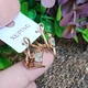 Серьги Xuping Jewelry длина 2.5см ширина 1.6см медицинское золото позолота 18К с1567 - изображение 4