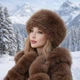 Шапка меховая пушистая снежная шиншилла женская из искусственного меха лисицы One size (53804533) - изображение 5