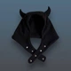 Шапка капор с рожками готическая devil style корейская кавайная y2k черная One size (55347899) - изображение 4
