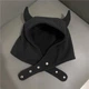 Шапка капор с рожками готическая devil style корейская кавайная y2k черная One size (55347899) - изображение 6