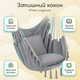 Крісло гамак Bonro B-093 120кг підвісне бразилійське для балкона саду гойдалка 100см бавовняна з подушкою сіра - зображення 7