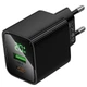 Сетевое зарядное устройство HOCO CS83A Excellent with digital display PD20W+QC3.0 (1USB-A/1C) (Black) (245465) - изображение 4