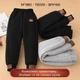 Детские утепленные штаны-джоггеры на меху Unisex, размер 120, цвет Черный - изображение 3