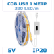 Светодиодная LED COB лента 1 метр с датчиком-сканером USB на взмах руки светильник с регулировкой яркости - изображение 1