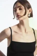 Сукня жіноча COS square-neck knitted slip dress 1222936001 S Чорний - изображение 3