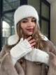 Тепла вушанка та рукавиці з натуральної ангори Zefur One size - изображение 1