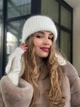 Тепла вушанка та рукавиці з натуральної ангори Zefur One size - изображение 4