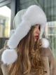 Вушанка з хутра фінського песця Zefur One size біла - изображение 9