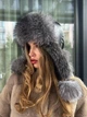 Вушанка з хутра фінської чорнобурки Zefur One size чорна - изображение 10