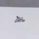 Серьга штанга для пирсинга уха Листок DeKolie MK1197-73 серебряный - изображение 1