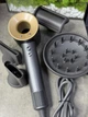 Профессиональный фен Super Hair Dryer 5 в 1 с защитой волос различными насадками с ионизацией любых волос золотой - изображение 3