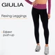 Женские бесшовные леггинсы с push-up эффектом и контрастным поясом Giulia FLEXING LEGGINGS GLAM XXS/XS Multicolor-black/domsor, лосины из микрофибры - изображение 1