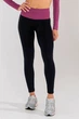Женские бесшовные леггинсы с push-up эффектом и контрастным поясом Giulia FLEXING LEGGINGS GLAM S/M Multicolor-black/domsor, комфортные лосины для спорта, для тренировок, из микрофибры - изображение 2