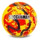Мяч футбольный №5 PU Гриппи сшит вручную SOCCERMAX MANCHESTER UNITED FB-0047-816 Желтый-красный - изображение 1
